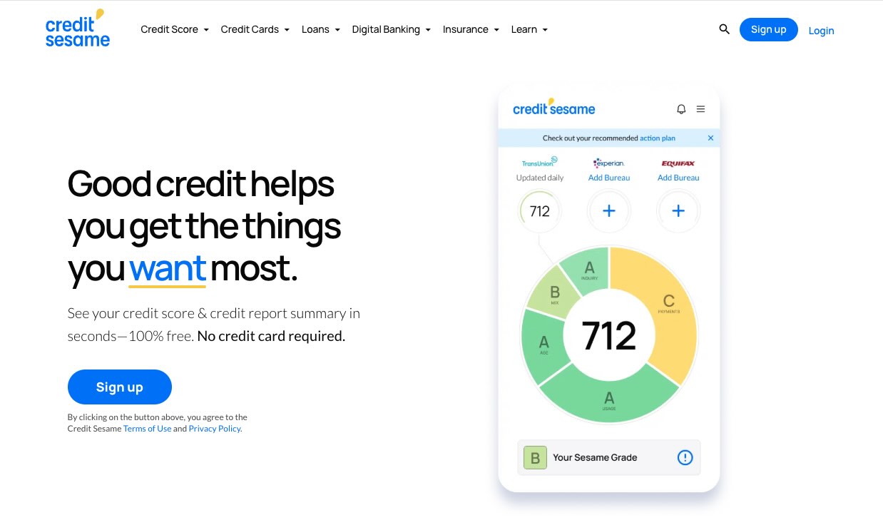Credit Sesame Free Credit Score and Credit Summary Reviews