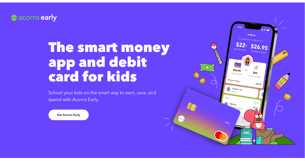 Acorns Early Debit Card for Kids