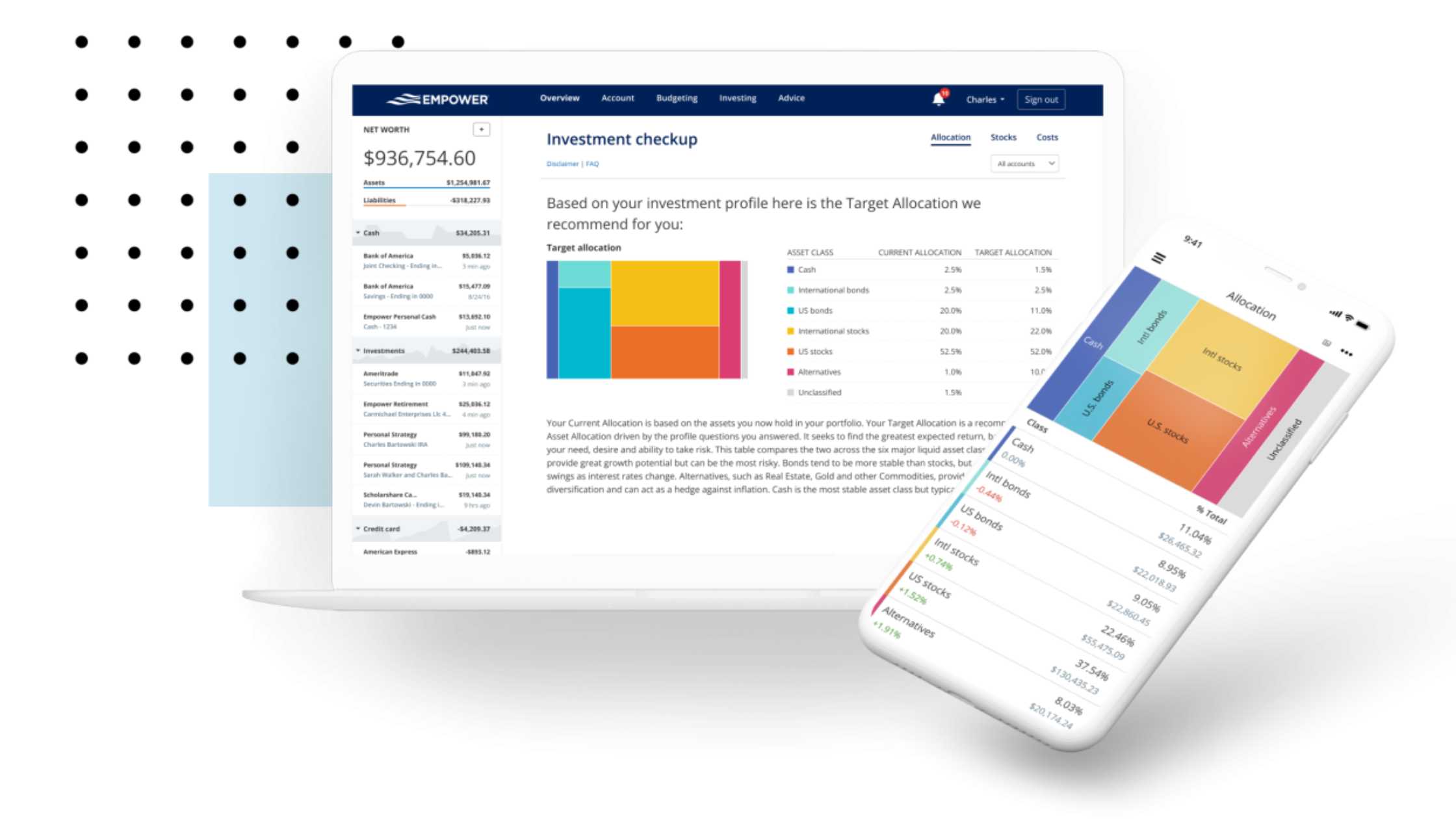 Empower Investment Account Dashboard