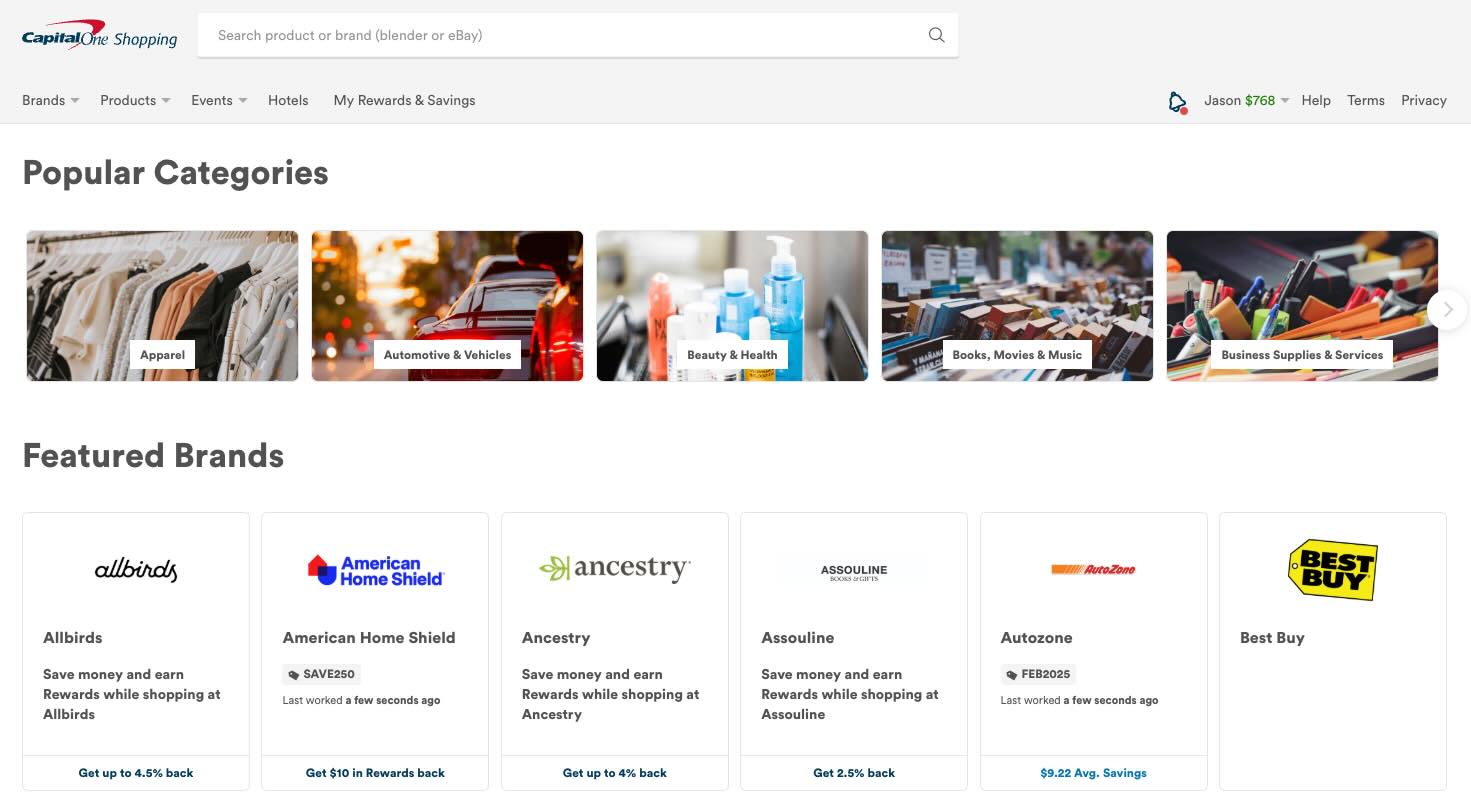 Capital One Shopping Review Get Cash Back Rewards