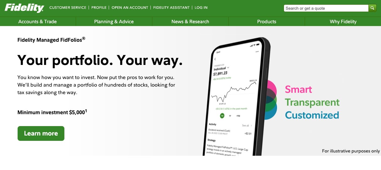 Fidelity Managed FidFolios Review: Personalized Stock Portfolios with