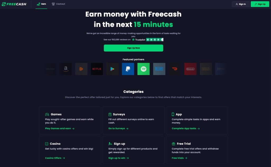 Freecash Review Earn Money