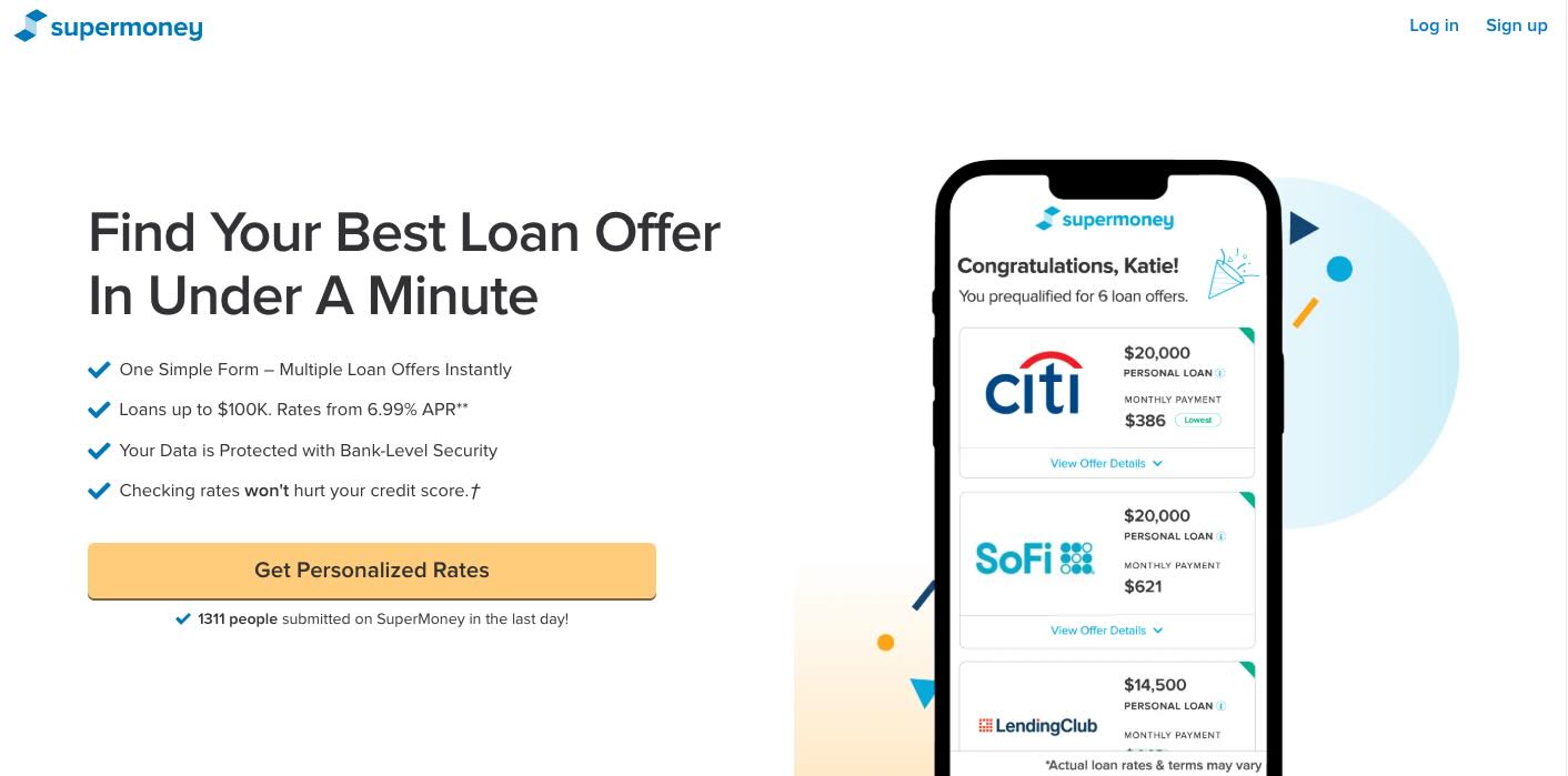 SuperMoney Personal Loans Reviews for Debt Consolidation and Any Purpose