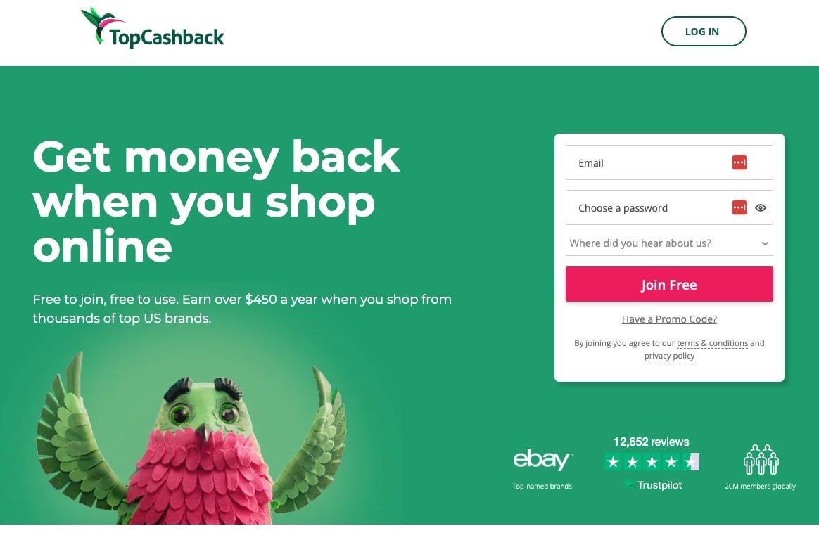 Topcashback review USA save money online
